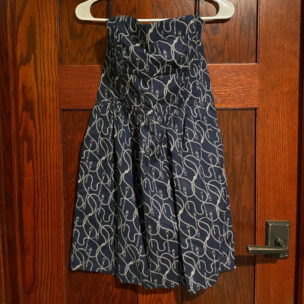 Jack Wills Boat Dress - Size UK 12/US 8 - Navy & White